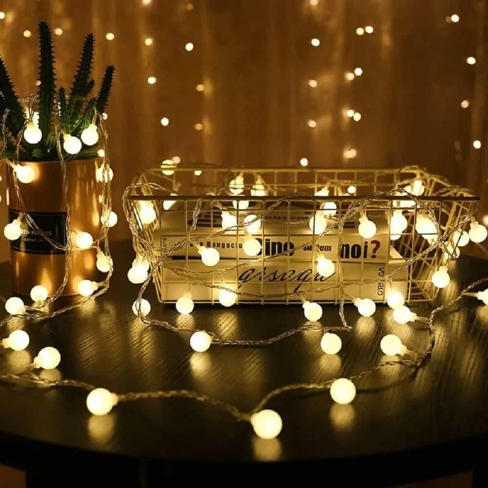 Multicolor Ball LED String Lights, USB Powered Fairy Garland