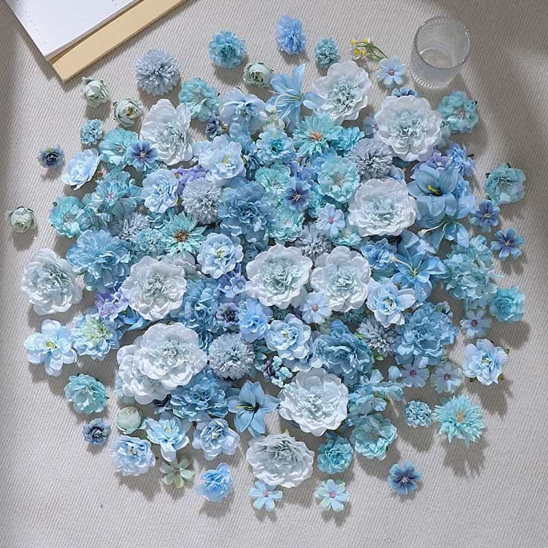 20 Pcs Artificial Silk Rose Flower Heads for Home and Wedding Decor