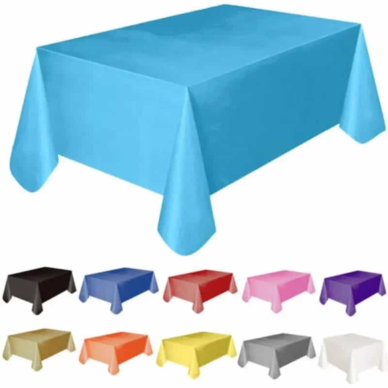 Purple Plastic Rectangle Tablecloth, Wipe Clean Party Table Cover