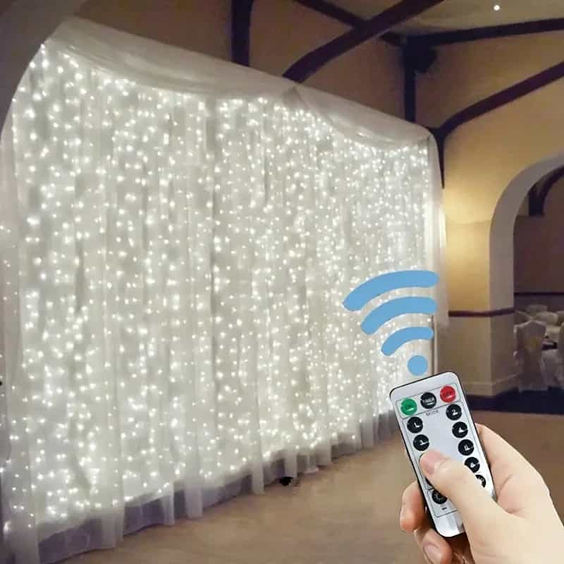 Multicolor USB LED Curtain String Lights, 3m x 1m, 100 LEDs