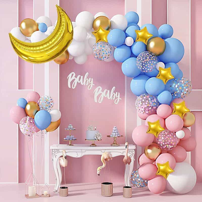 Blue Gender Reveal Balloon Arch Kit - 83pcs Suit