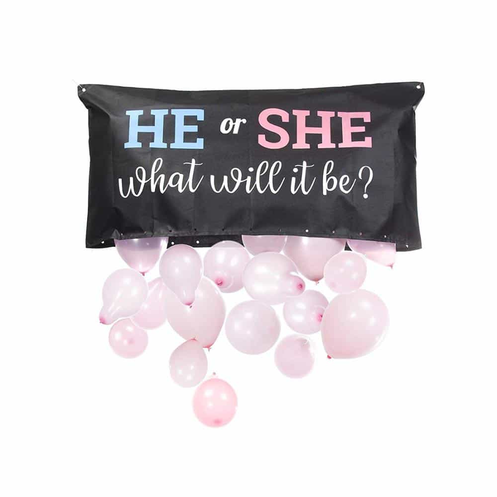 Gender Reveal Balloon Bag - Blue or Pink, 60 x 120 cm Non-Woven