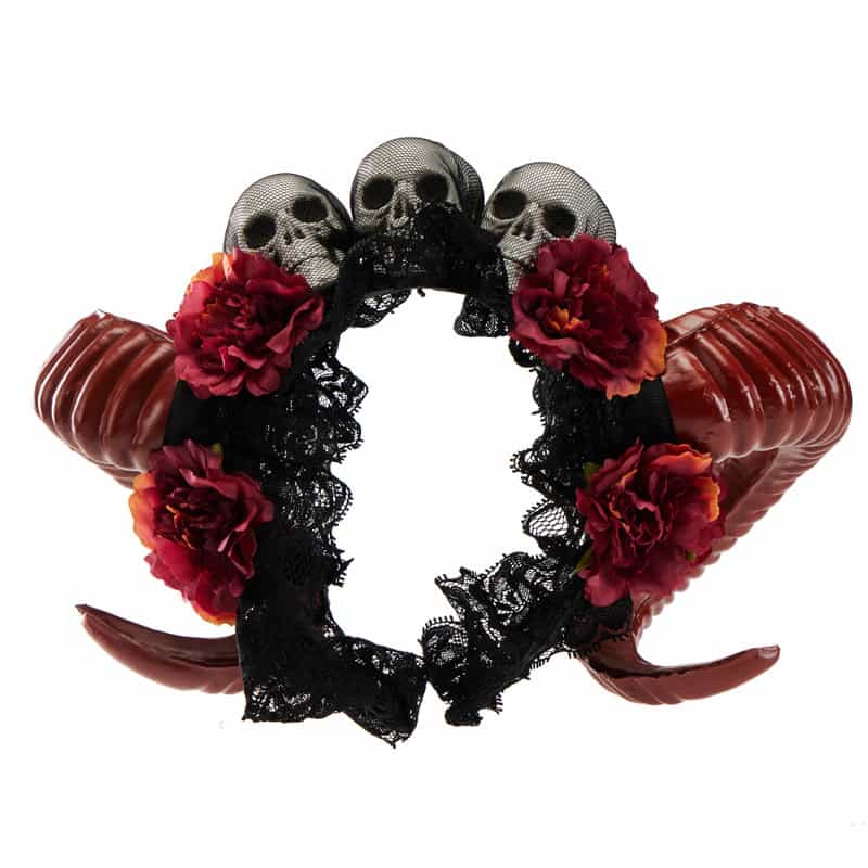 Lace Rose Headband - Black Lolita Halloween Headdress