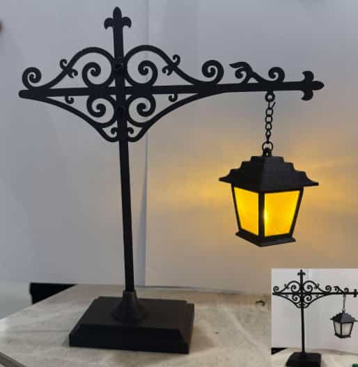 LED Bookshelf Lantern Night Light - Metal Book Nook Decor