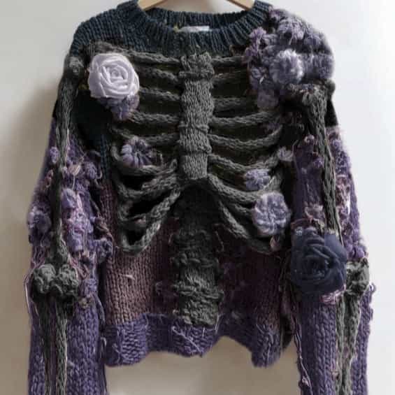 Halloween 3D Print Women's Crew Neck Loose Sweater