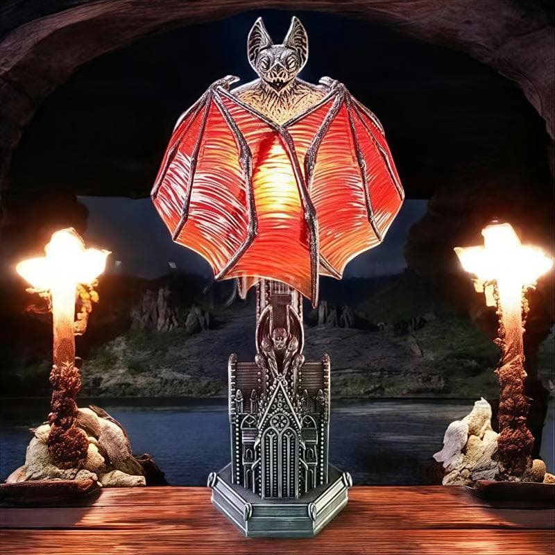 Bat Wing Decorative Table Lamp for Halloween and Gothic Decor